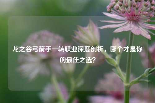 龙之谷弓箭手一转职业深度剖析，哪个才是你的最佳之选？
