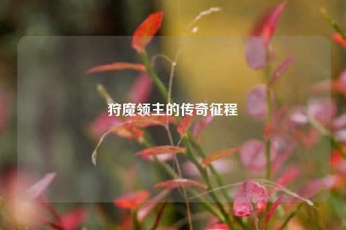 狩魔领主的传奇征程