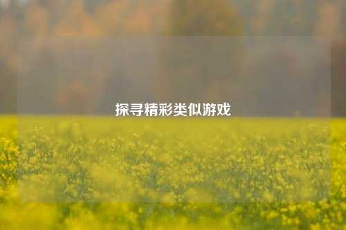 探寻精彩类似游戏