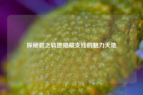 探秘碧之轨迹隐藏支线的魅力天地