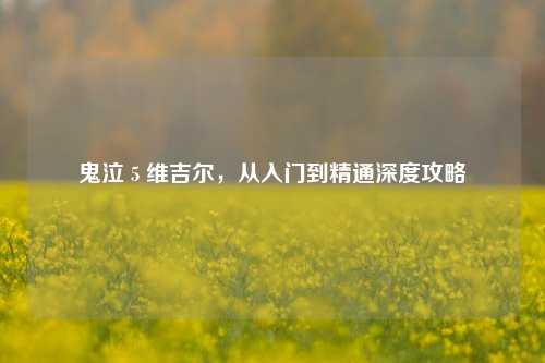 鬼泣 5 维吉尔,从入门到精通深度攻略