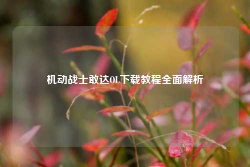 机动战士敢达OL下载教程全面解析