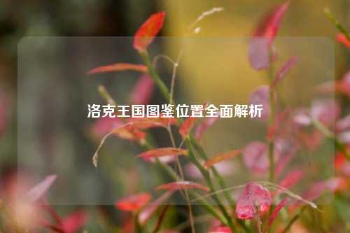 洛克王国图鉴位置全面解析