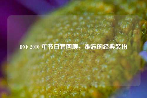 DNF 2010 年节日套回顾，难忘的经典装扮